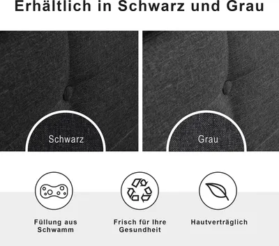 Produktbild von Sweiko Polsterbett Bettrahmen mit LED-Beleuchtung und 2 Schubladen Höhenverstellbares Kopfteil Massivholz-Lattenrost Einzelbett 90x200cm Grau Leinen (ohne Matratze)