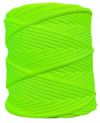 Produktbild von Zaplatani Polyester Flachkordel Neon Gelb 5mm 100m
