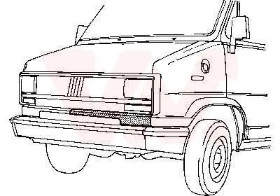 Produktbild von VAN WEZEL 1745166 Schlossträger Frontmaske für FIAT DUCATO Kasten (290) Rechts Frontverkleidung