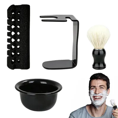 Produktbild von Set mit Bartbürste und Rasierer für die Bartpflege