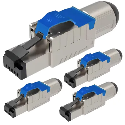 Produktbild von Netzwerkstecker Cat8 Cat8.1 RJ45 Stecker 6x Steckverbinder werkzeuglos geschirmt