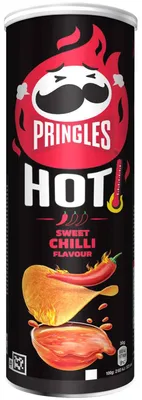 Zdjęcie produktu dla Pringles HOT Sweet Chilli Flavour Stacking Chips lekko pikantne 160g