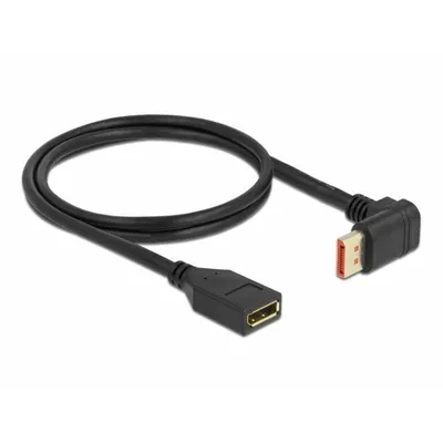 Produktbild von DeLOCK DisplayPort Verlängerungskabel Stecker 90° oben gewinkelt zu Buchse 8K 60 Hz 1 m, 1 m, DisplayPort, DisplayPort, Männlich, Weiblich, 7680 x 4320 Pixel