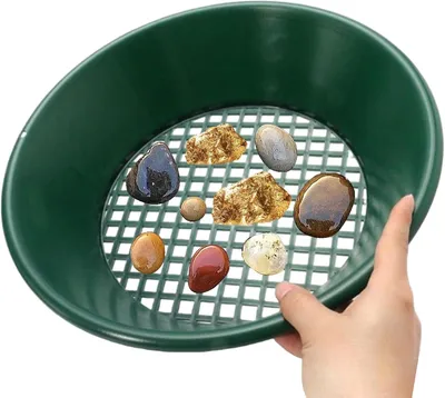 Produktbild von Goldpfanne zum Sieben von Metall | 35 cm Werkzeug für die Goldsuche bei Freizeitaktivitäten