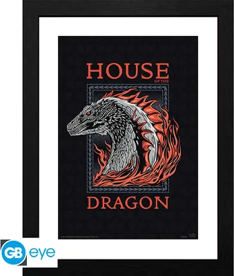 Produktbild von HOUSE OF THE DRAGON - Framed print Red Dragon