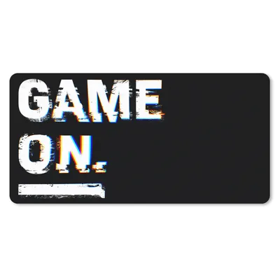 Produktbild von MuchoWow® Gaming Mauspad Mousepad Spiel - Zitat - Schwarz - Weiß 60x30 cm - Mousepads - Maus Mat - Pad - Mausunterlage - Nachhaltig
