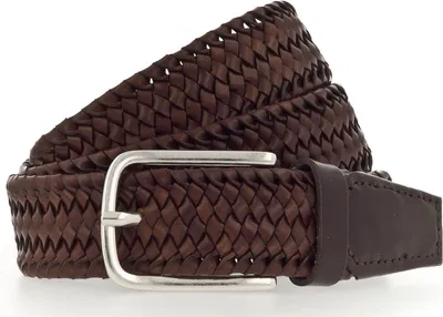 Produktbild von Vanzetti Leder Gürtel Braided Men's Belt 35 mm W90 Dark Brown dunkelbraun