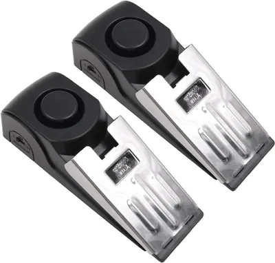 Imagen del producto de Parachoques de alarma, 2 unidades, portátil, con goma antideslizante, 120 dB, para uso doméstico