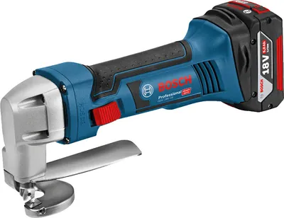 Produktbild von Bosch Akku-Blechschere GSC 18V-16, mit 2 x 5.0 Ah Li-Ion Akku, L-BOXX
