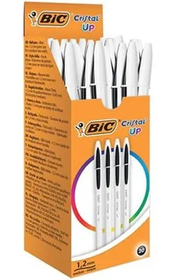 Image de Stylo à bille BIC Cristal Up Couleur du trait noir 20 pièces