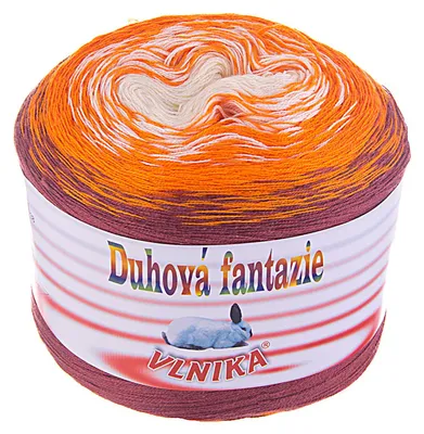 200g Strickgarn Duhová fantazie herbstnebel