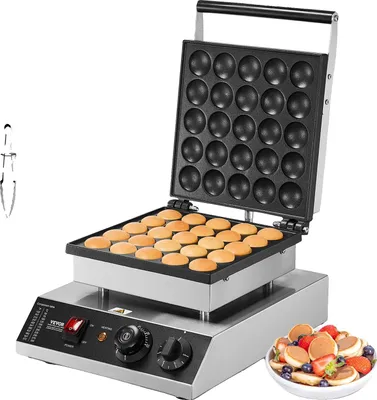 Zdjęcie produktu dla Elektryczna gofrownica, pojemność 25 mini gofrów, moc 1700 W, regulowana temperatura 50–300°C, powłoka nieprzywierająca, waga 9,5 kg