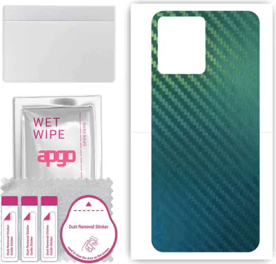 Produktbild von apgo Rückseite Schutzfolie, Skin, kompatibel mit Realme C30, Hinten Displayschutzfolie aus Vinylfolie, kratzfest, einfache Montage - Kohlenstoff-Chamäleon CAKA1