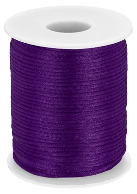 Makramee-Nylontau 1,3 mm x 93 m, dunkelviolett, geflochten