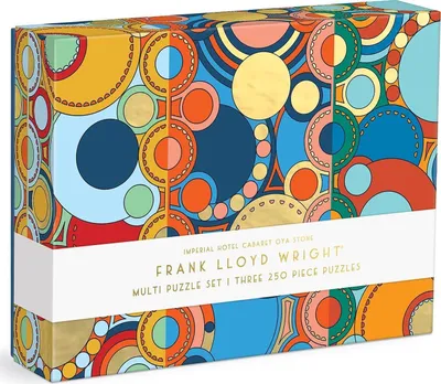 Imagen del producto de Puzzle metálico de Galison, diseño de Frank Lloyd Wright: Hotel Imperial, 250 piezas
