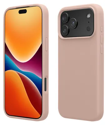 Produktbild von kwmobile Handyhülle für iPhone 17 Pro Hülle, für iPhone 17 Pro Case - Hülle Silikon - kabelloses Laden - Altrosa