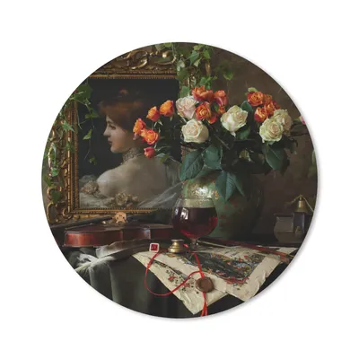 Produktbild von MuchoWow® Mauspad Mousepad Stilleben - Malerei - Blumen 30x30 cm - Mousepads - Maus Mat - Pad - Mausunterlage - Tischunterlage - Schreibtischmatten
