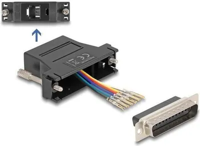 Obrázek produktu pro DeLOCK 67092, D-Sub 25, RJ12, Černá