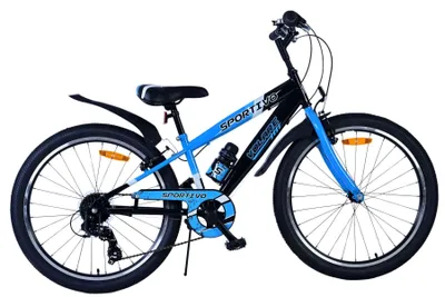 Productafbeelding van Volare Sportivo Kinderfiets - Jongens - 24 inch - Blauw - 7 versnellingen - Met gratis kabelslot