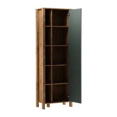 Image de AX LIVING Bibliotheque Iseonia R1P - 66 cm de large, chene Wotan/Green