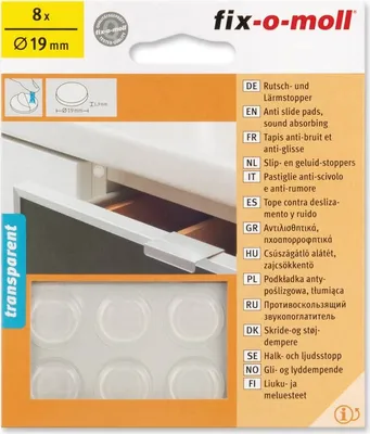 Produktbild von Rutschstopper und Lärmstopper rund 19mm fix-o-moll