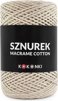 Produktbild von Macrame Baumwollgarn 2mm 200m Beige von Kokonki