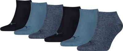 Produktbild von PUMA Uni Sneaker-Socken, 6er Pack - ECOM, Damen, Herren, Logo, einfarbig Blau 39-42