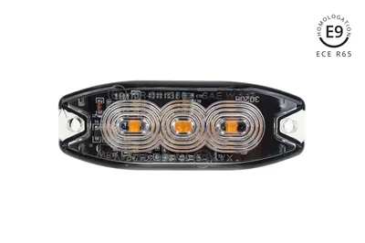 Obrázok produktu pre AMiO Výstražné osvetlenie oranžové 3x3W LED R65 R10 12/24V IP67
