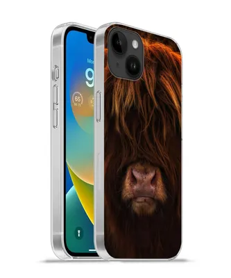 Produktbild von MuchoWow® Handyhülle Schutzhülle Hülle für Apple iPhone 14 Plus - Soft case Schottischer Highlander - Kuh - Schwarz - Porträt Silikon Softcase Handy Hülle - Abbildung