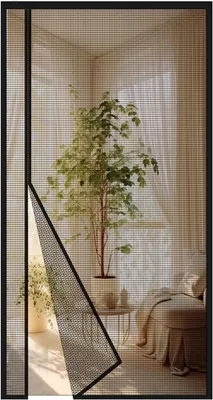Immagine prodotto di Zanzariera 80 x 210 cm, colore nero, realizzata in fibra di vetro, con rete fine, ideale per il soggiorno