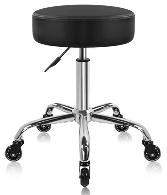 Immagine prodotto di Sgabello da lavoro con ruote - Girevole e regolabile - 50,2 - 67,6 cm - Nero