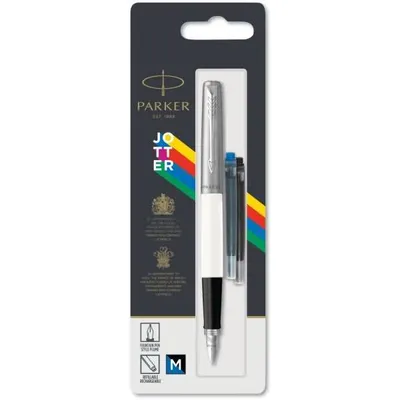 Immagine prodotto di Parker 2096871 penna stilografica Acciaio inossidabile, Bianco 1 pz