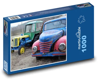 Produktbild von Puzzle 1000 Klassische Fahrzeuge auf dem Land - martinpuzzle