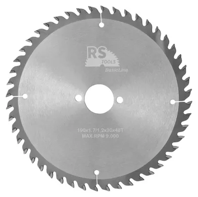 Productafbeelding van RStools HM cirkelzaag BasicLine Ø190 x 1,7 x 30 mm T=48 wisseltand