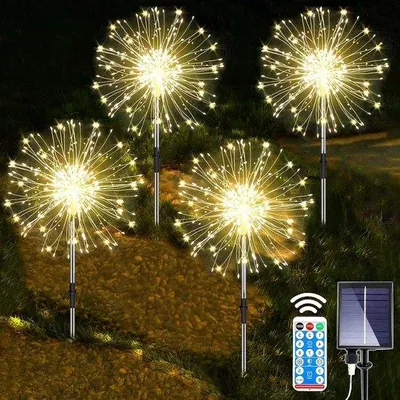 Obrázek produktu pro Solární lampy s 120 LED diodami Paardenbloem, 8 režimů, dekorace na balkon a terasu