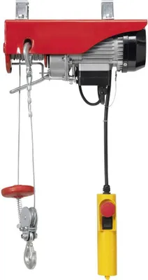 Produktbild von TOOLCRAFT 1550315 Elektrischer Seilhebezug Tragfähigkeit (mit Umlenkrolle) 250 kg Tragfähigkeit (ohne Umlenkrolle) 125