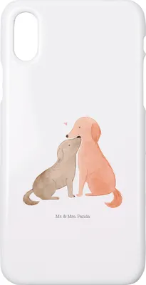 Produktbild von Mr. & Mrs. Panda Iphone 10 Handyhülle Hunde Liebe - Weiß - Geschenk, Handy, Kuscheln, Cover, Hülle, Hund, Sprüche, Herz, Vertrauen, X