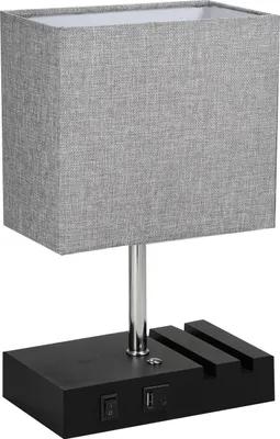 Obrázok produktu pre Neoglint látková nočná lampa s 10 W LED, dotykovým ovládaním, bezdrôtovou nabíjačkou a USB portmi pre spálňu, obývačku, pracovňu, kaviarňu