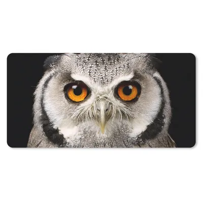 Produktbild von MuchoWow® Schreibtischunterlage Porträt Eule 80x40 cm - XXL Mauspad - Gaming Mauspad