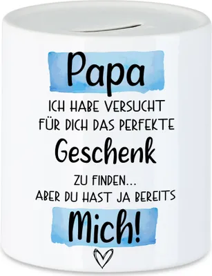 Produktbild von Papa Geschenk Spardose  Mit Spruch Vatertag Geschenkidee Humor Sarkasmus Vater Papi