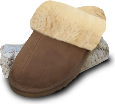 Produktbild von Heitmann Felle Paar Lammfell-Pantoffeln Farbe: Braun, Größe: 44 38344