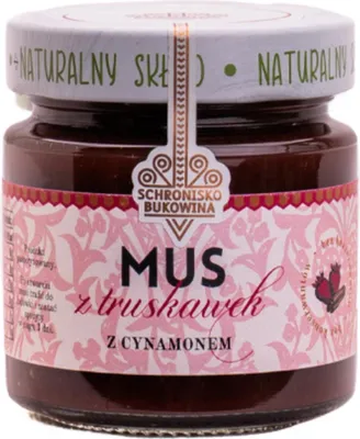 Produktbild von Erdbeermousse mit Zimt 200g - Schronisko Bukowina