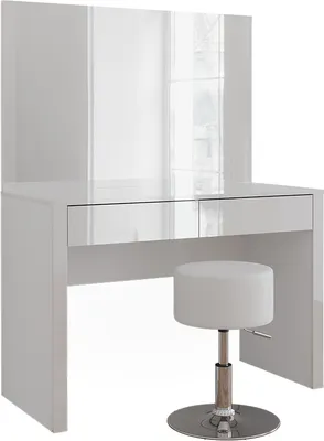 Image de Coiffeuse Vicco Annabelle blanc brillant/blanc 110cm avec miroir et tabouret, Model 55035