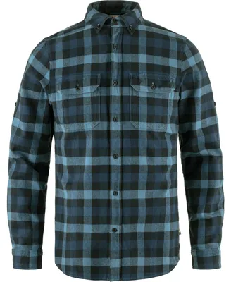 Productafbeelding van Fjällräven heren overhemd, katoenflanellen, indigo blauw - donker marineblauw, maat L