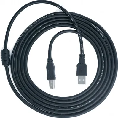 Immagine prodotto di SYSTEM-S Cavo USB 2.0 da 3 m con spina di tipo B a cavo di ricarica con spina di tipo A, nero