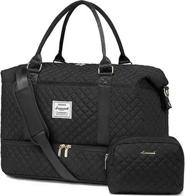 Image de LOVEVOOK Sac de voyage pour femmes Grand avec compartiment à chaussures & compartiment humide Imperméable à l'eau