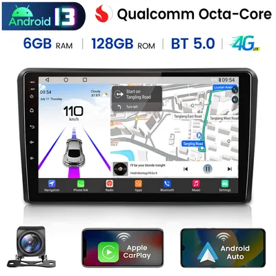 Immagine prodotto di Autoradio CarPlay Android Auto per Audi A3 S3 RS3 8P 8V (2003-2013) - Processore Octa-Core, 6+128GB, GPS, BT, USB, FM