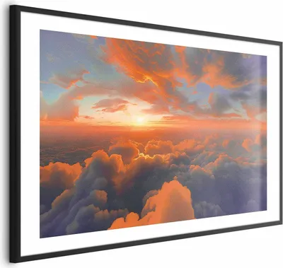 Produktbild von Posterpapier Poster - When Dawn Tickles the Clouds: A Color Show on the Morning Sky 30x21 cm Muster b-H-10038-ao-a