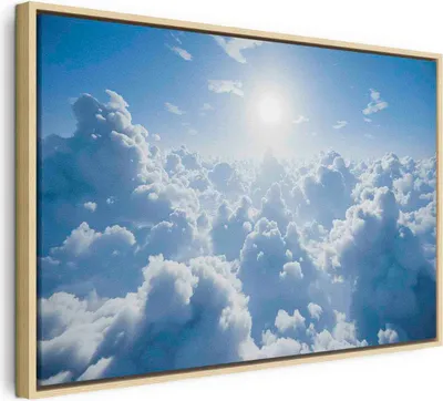 Produktbild von Italienischer Leinwand Leinwandbild - Heavenly Calm: Warm Rays of the Sun 90x60 cm Muster b-H-10047-b-a