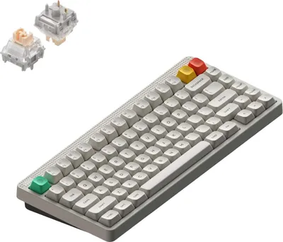 Image de Clavier mécanique sans fil NuPhy Node 75 High-Profile QWERTY US / Lunar White / Blush Max